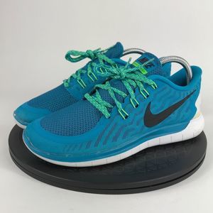 Nike Free 5.0 Blue/White Athletic Running Shoes 724383-403 Women’s Size 9.5